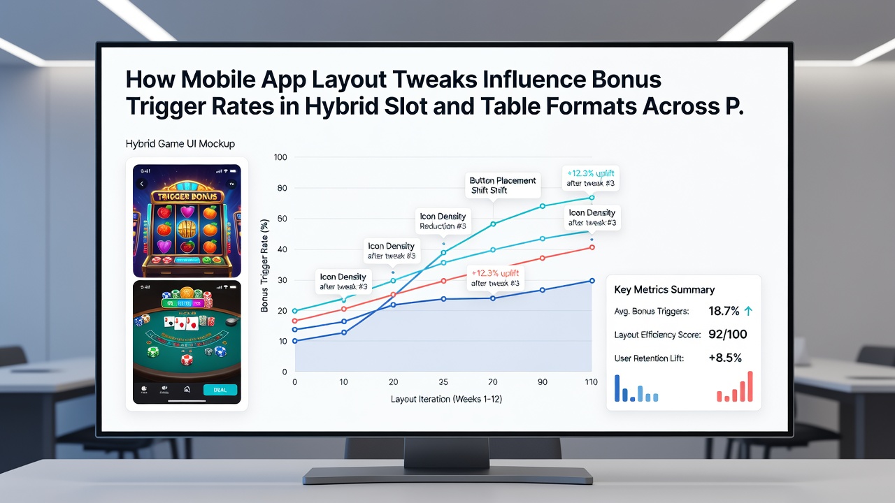 Data visualization of bonus trigger rates across mobile layouts and payment networks